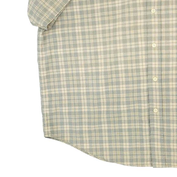 Northwest Territory Shirt Mens 2XL Plaid Short Sleeve Button Down Linen Cotton - Picture 4 of 11